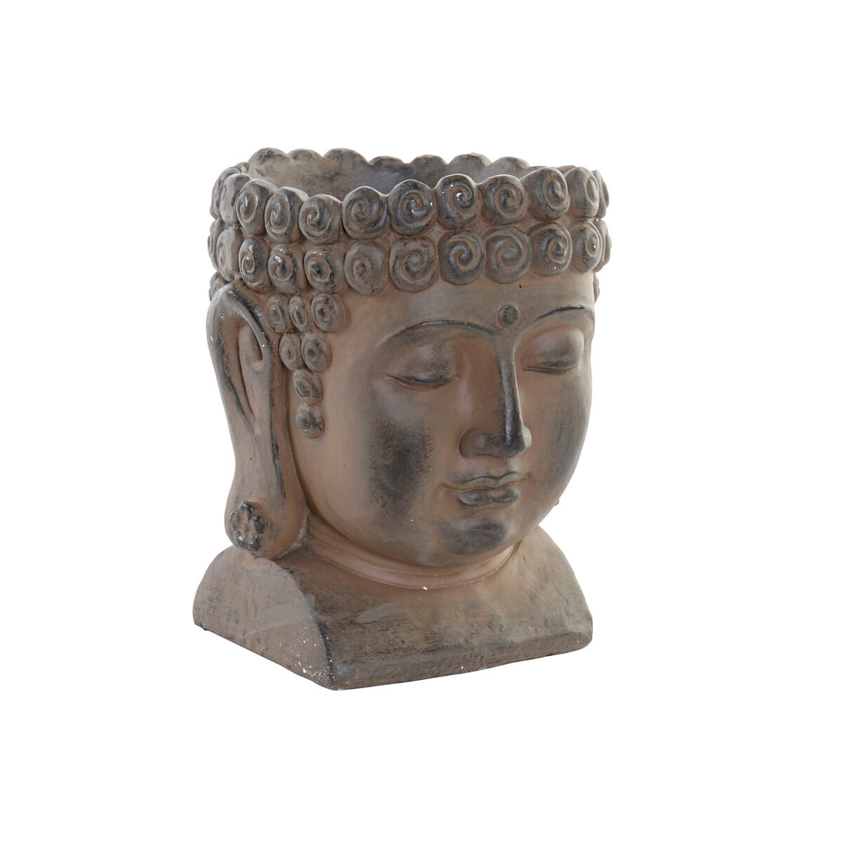 Planter DKD Home Decor 26 x 25 x 30 cm Fibreglass Buddha-0