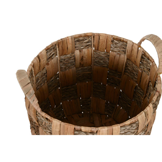 Basket set Home ESPRIT Natural Metal Water hyacinth (4 Pieces)-2