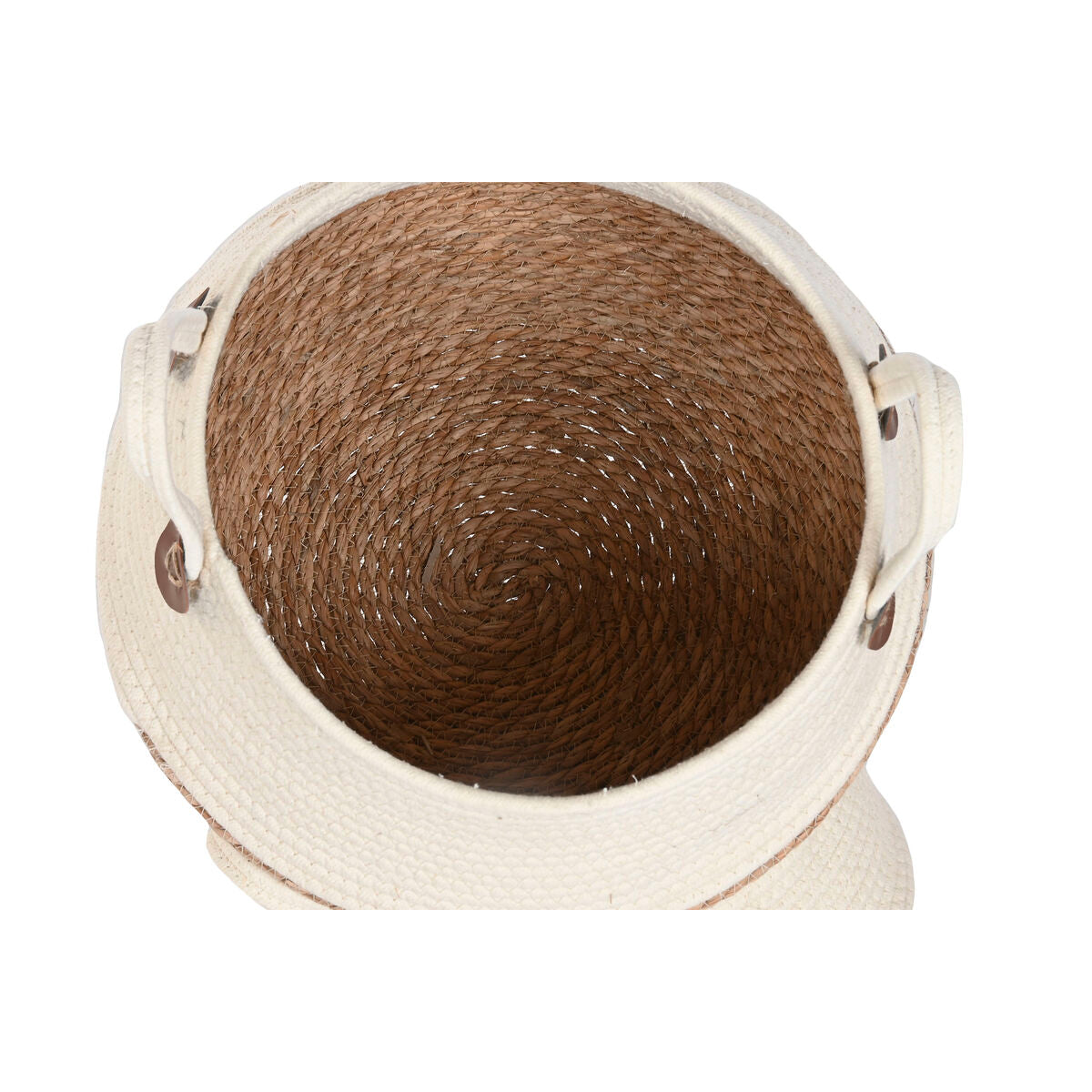 Decorative box Home ESPRIT Cream Natural Natural Fibre (3 Pieces)-2