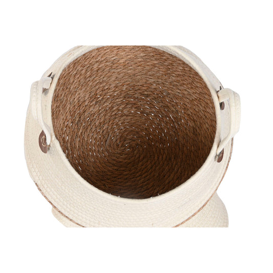 Decorative box Home ESPRIT Cream Natural Natural Fibre (3 Pieces)-2